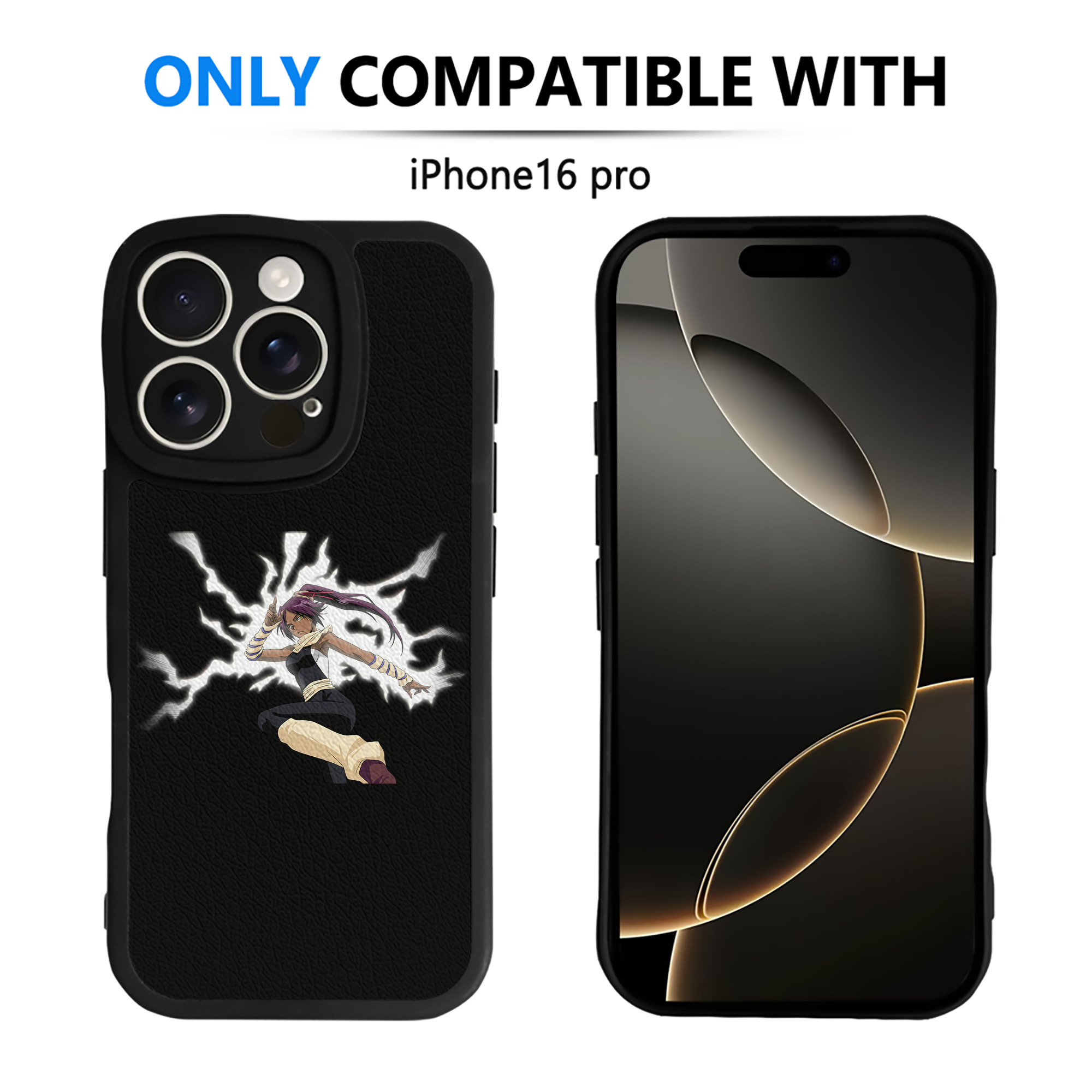 （画像用） ブリーチ 四楓院 夜一（しほういん よるいち） BLEACH Shihouin Yoruichi 【iPhone 16シリーズ対応】シリコンスマホケース（レザー調） 材質：シリコン